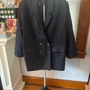 Old Navy Navy Double-Breasted Blazer with Buttons